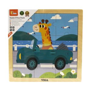 Wooden 9 Pc Puzzle – Car
