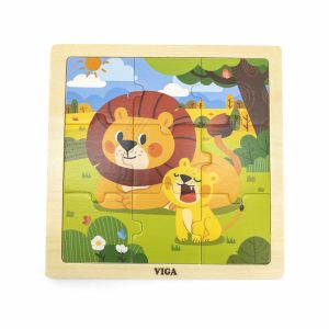 Wooden 9pc Puzzle – Lion