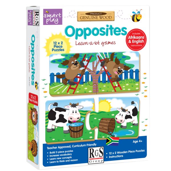 Opposites 12 Wooden 2-piece puzzles