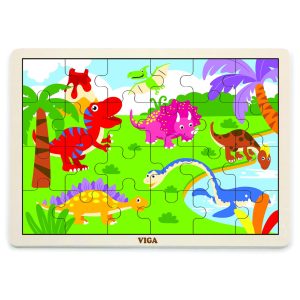 Viga Wooden Puzzle - Dinosaurs 24pc