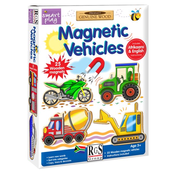 Chunky magnetic wooden vehicle shapes